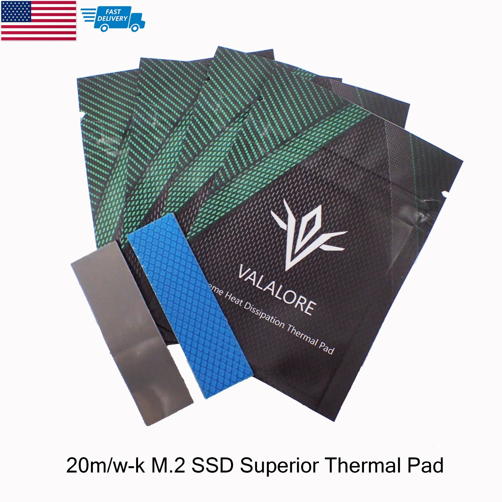 2-10 PCS Extreme Heat Dissipation 20w/mk M.2 SSD 2280 NVMe Thermal Pad 70x20x1mm