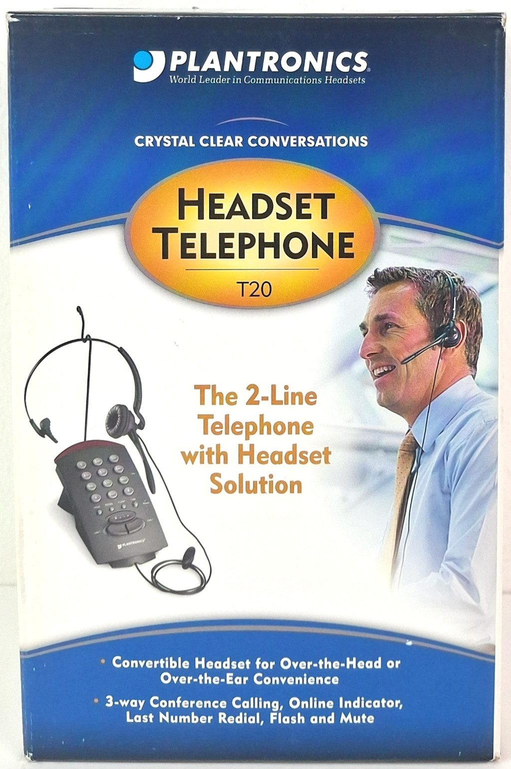 Plantronics T20 The 2-Line Telephone with Headset Solution New