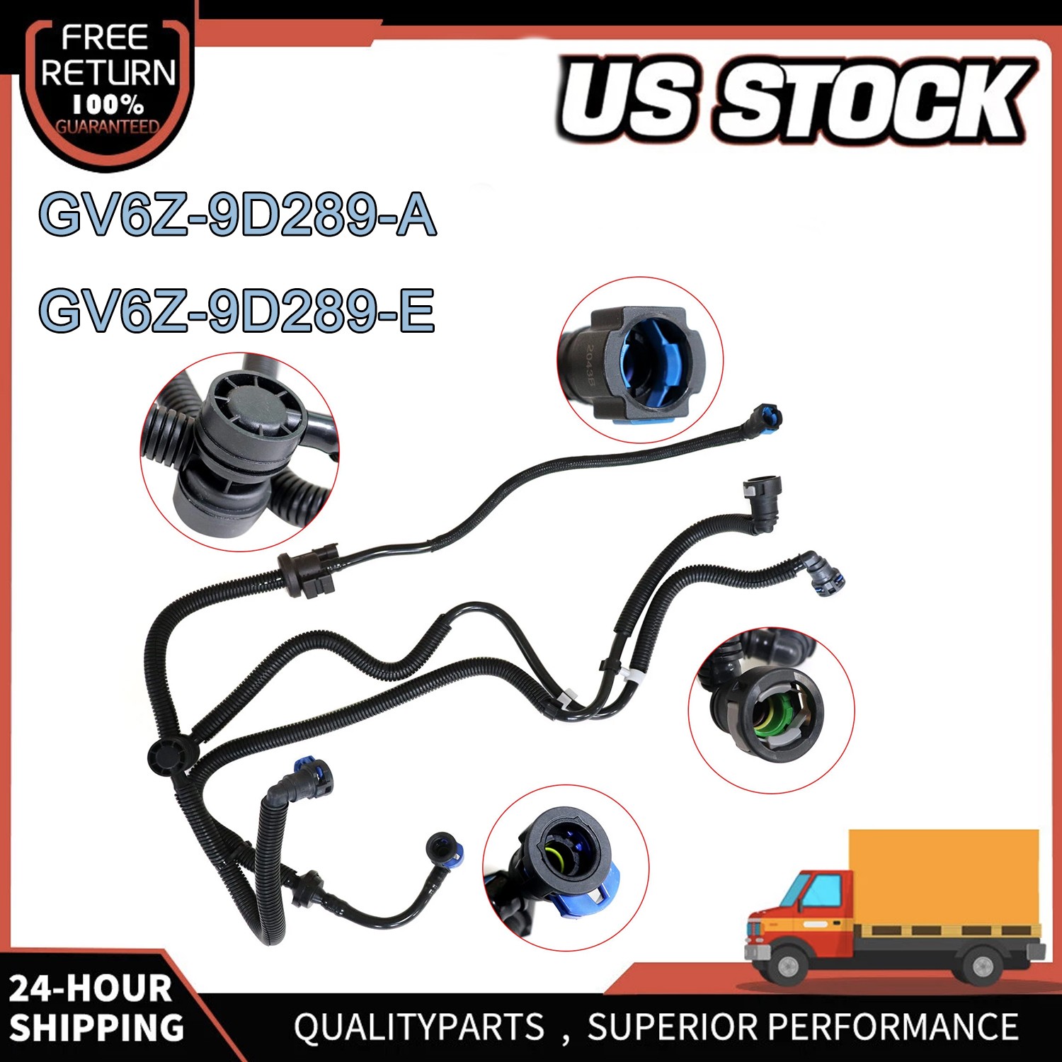 For Ford Escape 2017-2019 Vapor Canister Evap Purge Valve Solenoid GV6Z-9D289-E