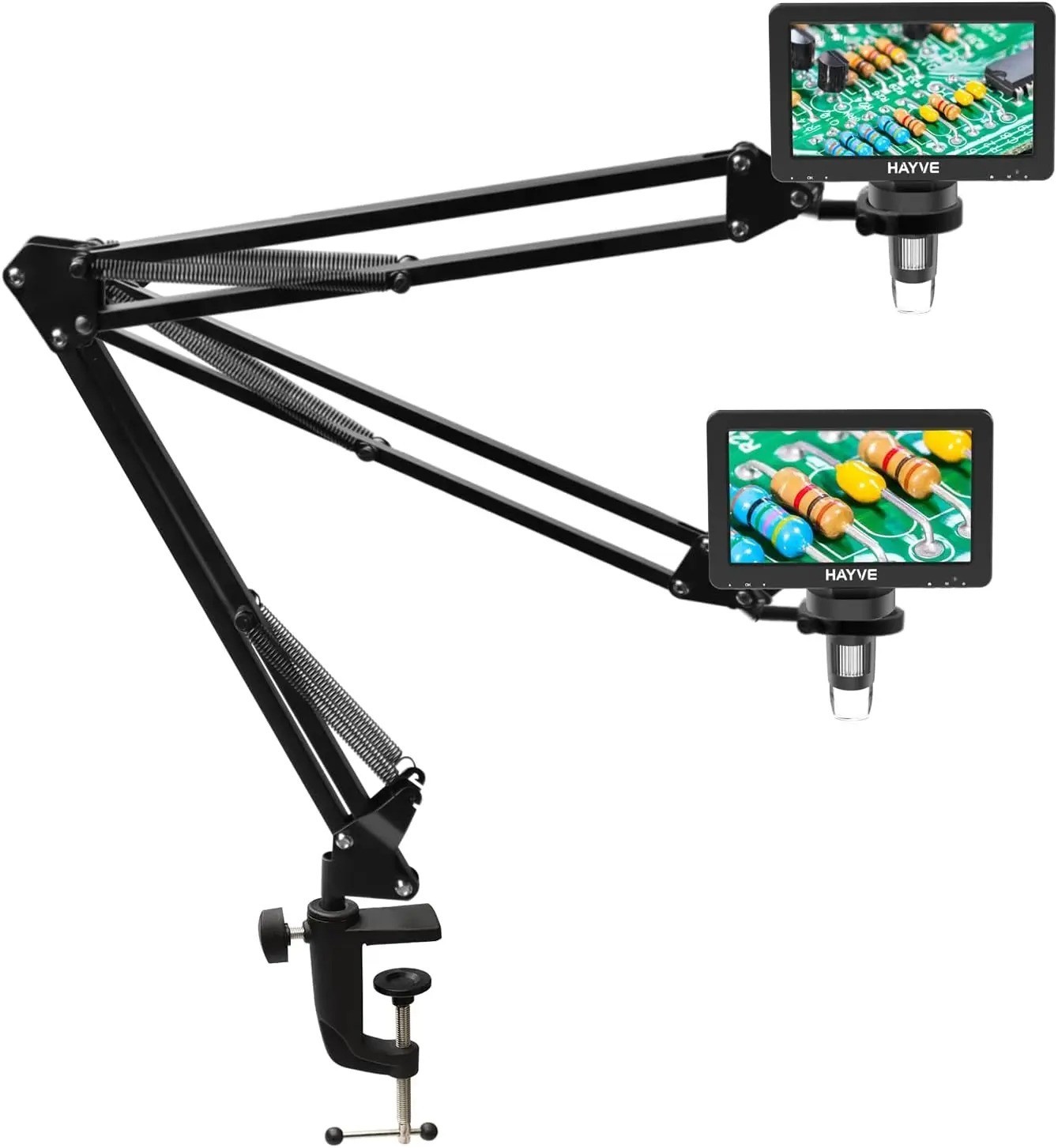 Flexible Microscope Arm Stand，Adjustable Metal Bracket Coin Microscope Mount Com