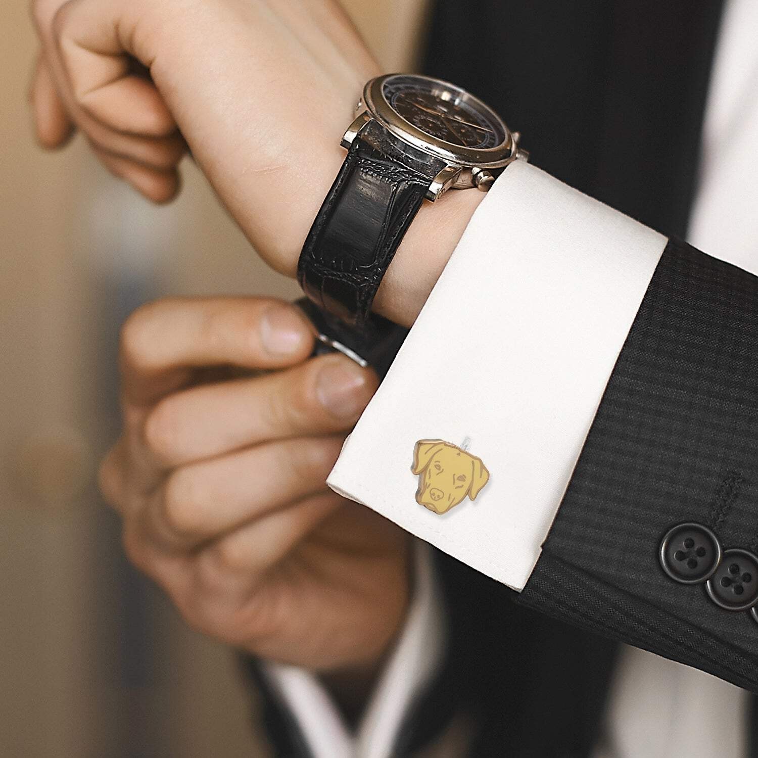 Yellow Labrador Cufflinks