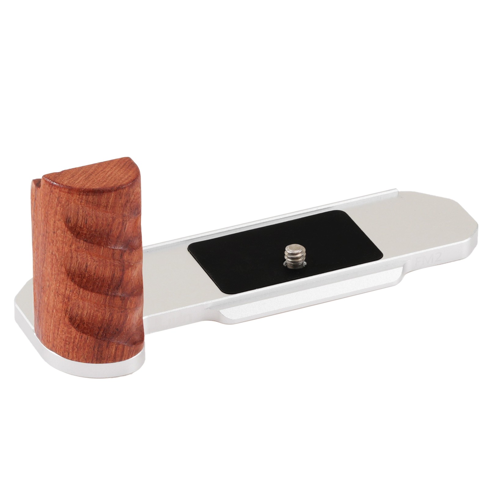Wooden Handle Grip with Alu Quick Release L-Shaped Bracket For Nikon FM2 Silver