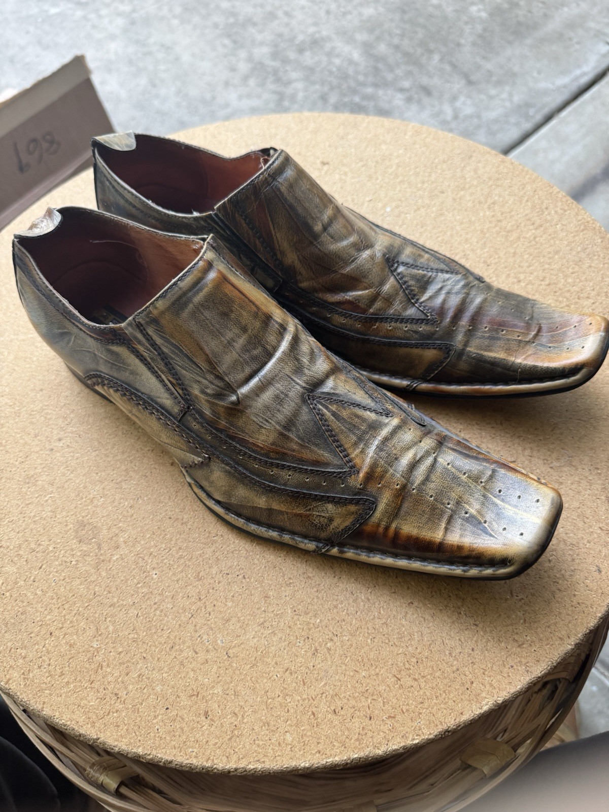 Stacy Adams Men's Dress Shoes, Size 11M, Brown Leather, Square Toe