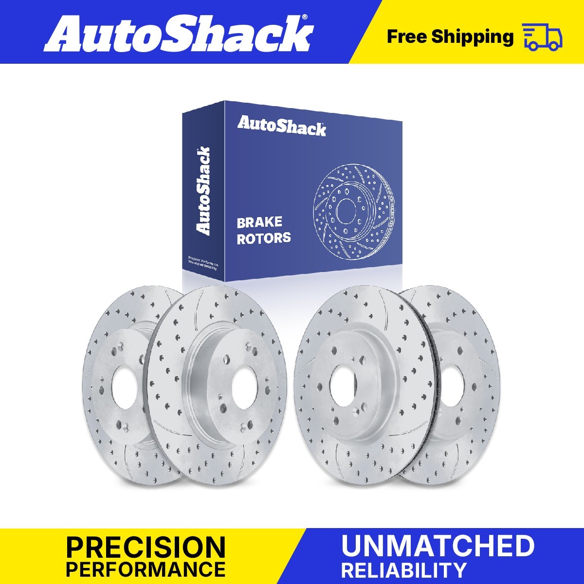 Front Rear Drilled Slotted Brake Rotors Set for 2018-2021 Honda Accord