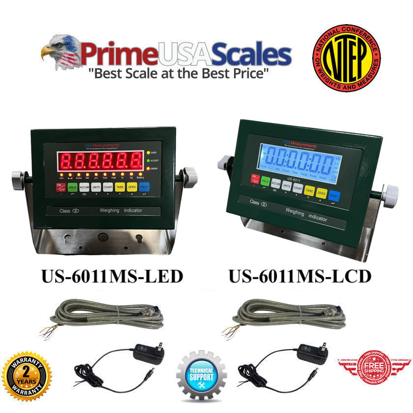 Indicator Scale Display Head Brain USM US-6011MS-LCD Weighing US-6011MS-LED