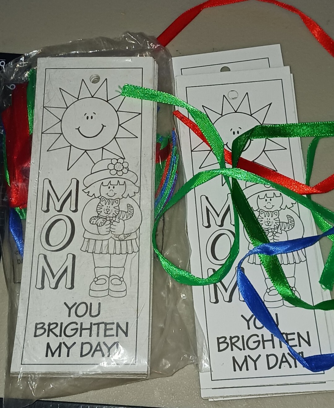 Color Your Own Bookmarks, Mom Themed, Unused, (Bx14)