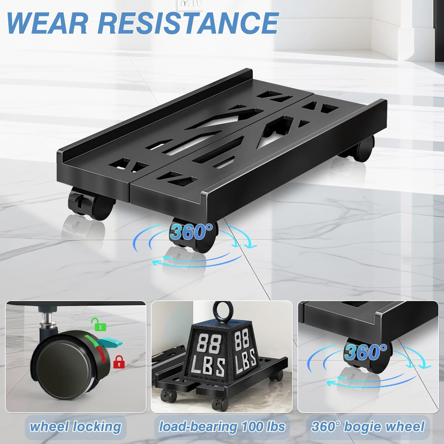 Pc Stand for Floor, Adjustable Computer Tower Stand for Carpet,Mobile CPU Stand