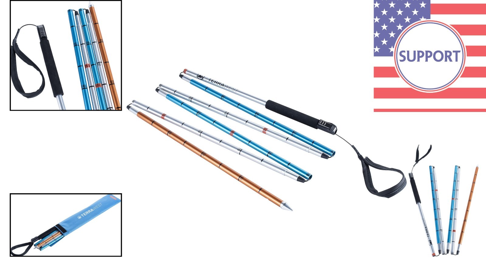 Durable 240 cm Core Avalanche Probe with Quick Lock - Ultimate Snow Safety
