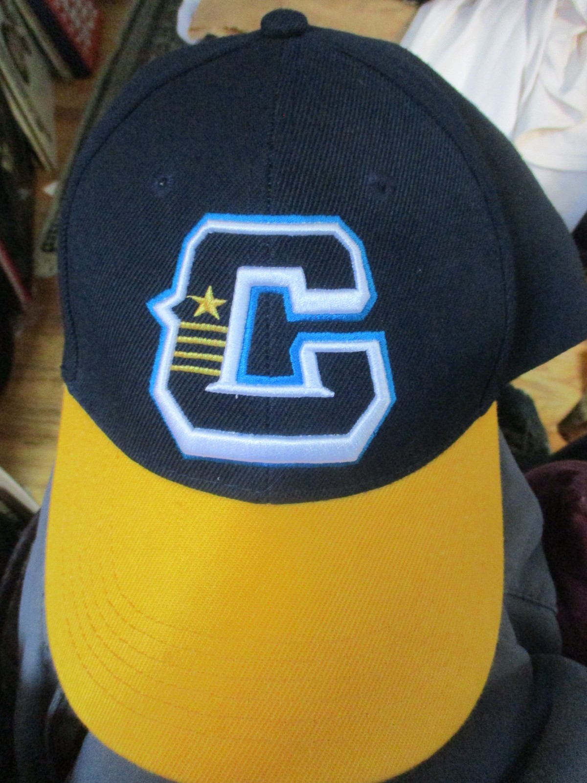 NWOT Blue W/Yellow Bill LAKE COUNTY CAPTAINS Adjustable Hat SGA Lake Health MiLB