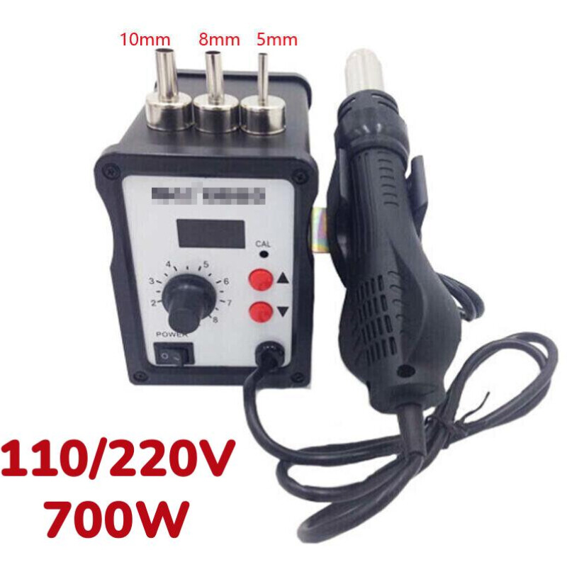 110V/220V Solder Welding Soldering Iron Rework Station Hot Air Gun Kit Digital