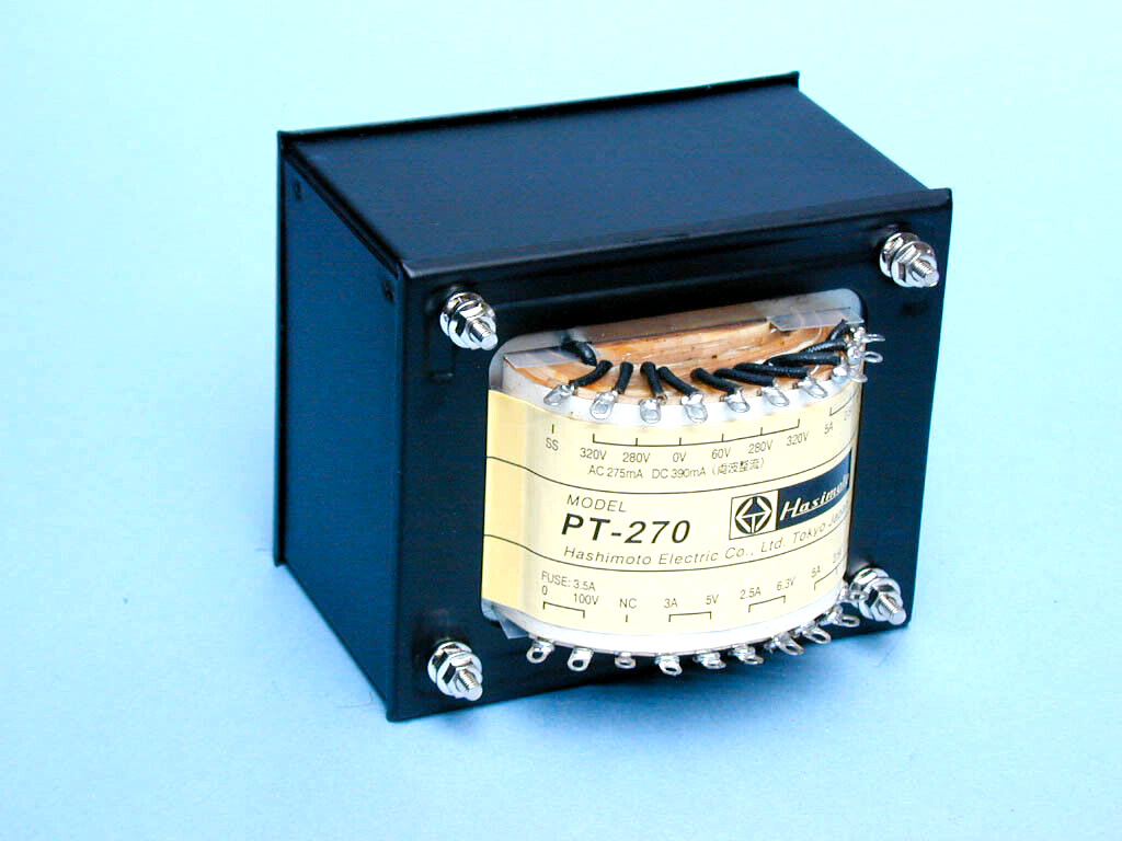 Hashimoto PT-270F 120V Power Transformer for KT88,KT66,EL34 etc