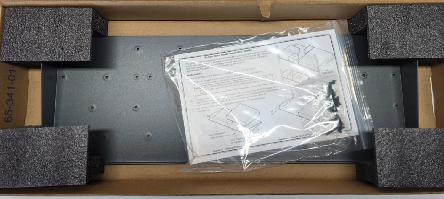 Extron RSB 126 Gray 1U Basic Rack Shelf 6" Deep 60-604-11 New