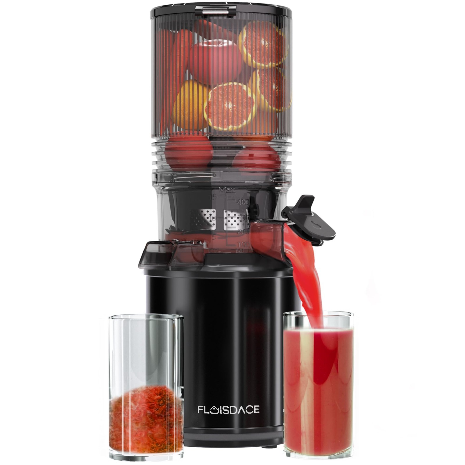 Cold Press Juicer â€“ 6.5" Extra Large Feed Chute Fit Hands-Free Electric Masti