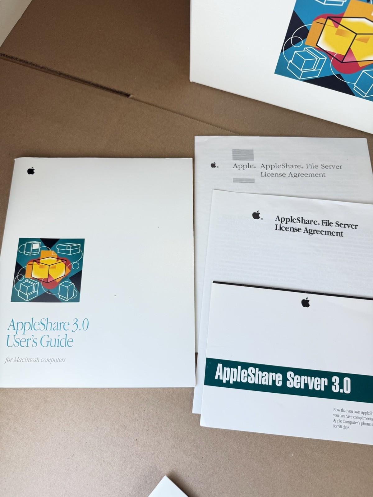 AppleShare Server 3.0 Complete Boxed Set + Update Kit Disks Manuals Macintosh