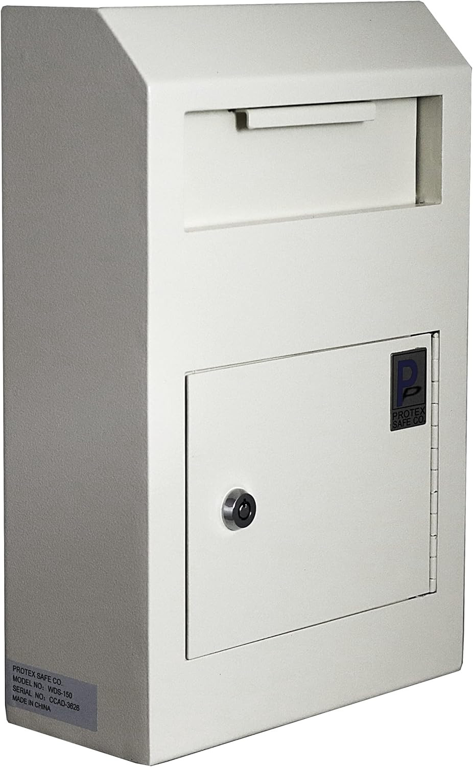Protex Wall-Mount Drop Box Safe (WDS-150), Piano Hinge, Secure Suggestions, Ball