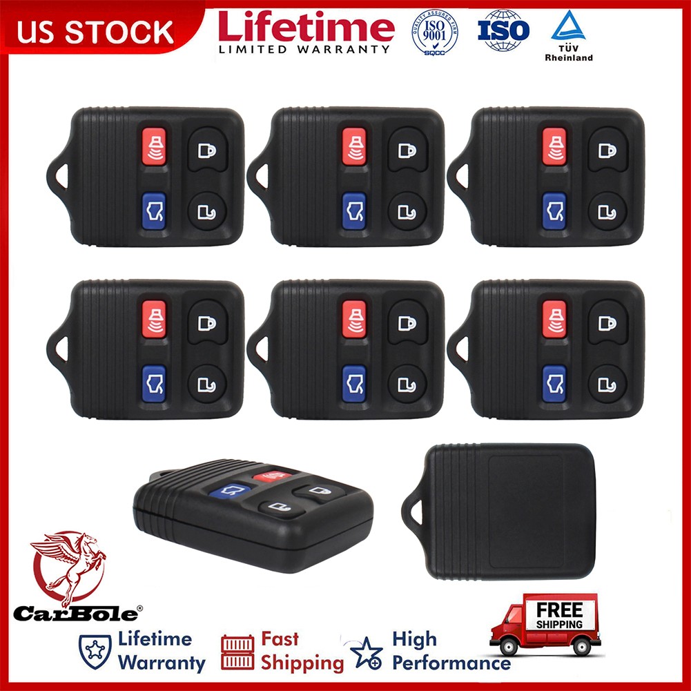 8PCS For Ford Replacement Alarm Remote Keyless Entry Control Key FOB 4 Button