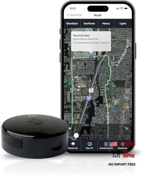 GPS Tracker - Made in the USA from Domestic & Imported Parts. Long Battery, 54