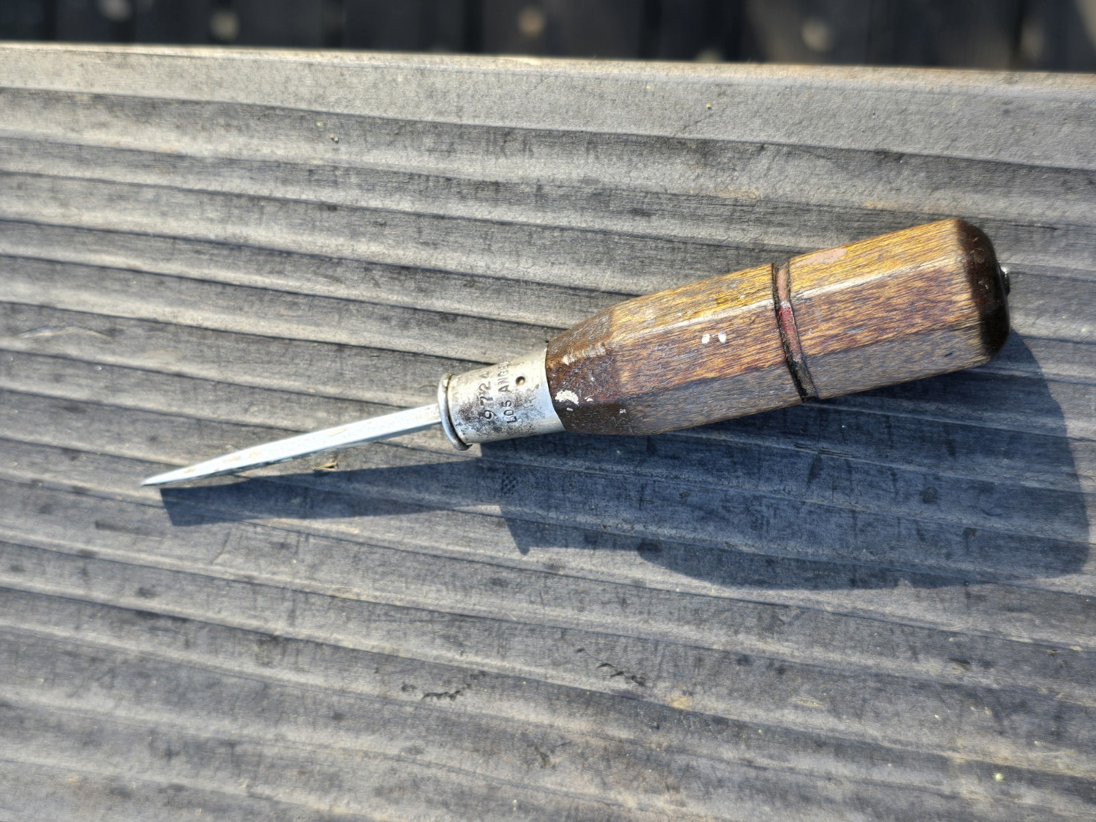 Vintage Proto Los Angeles 9724 Wood Handle Slot Screwdriver USA