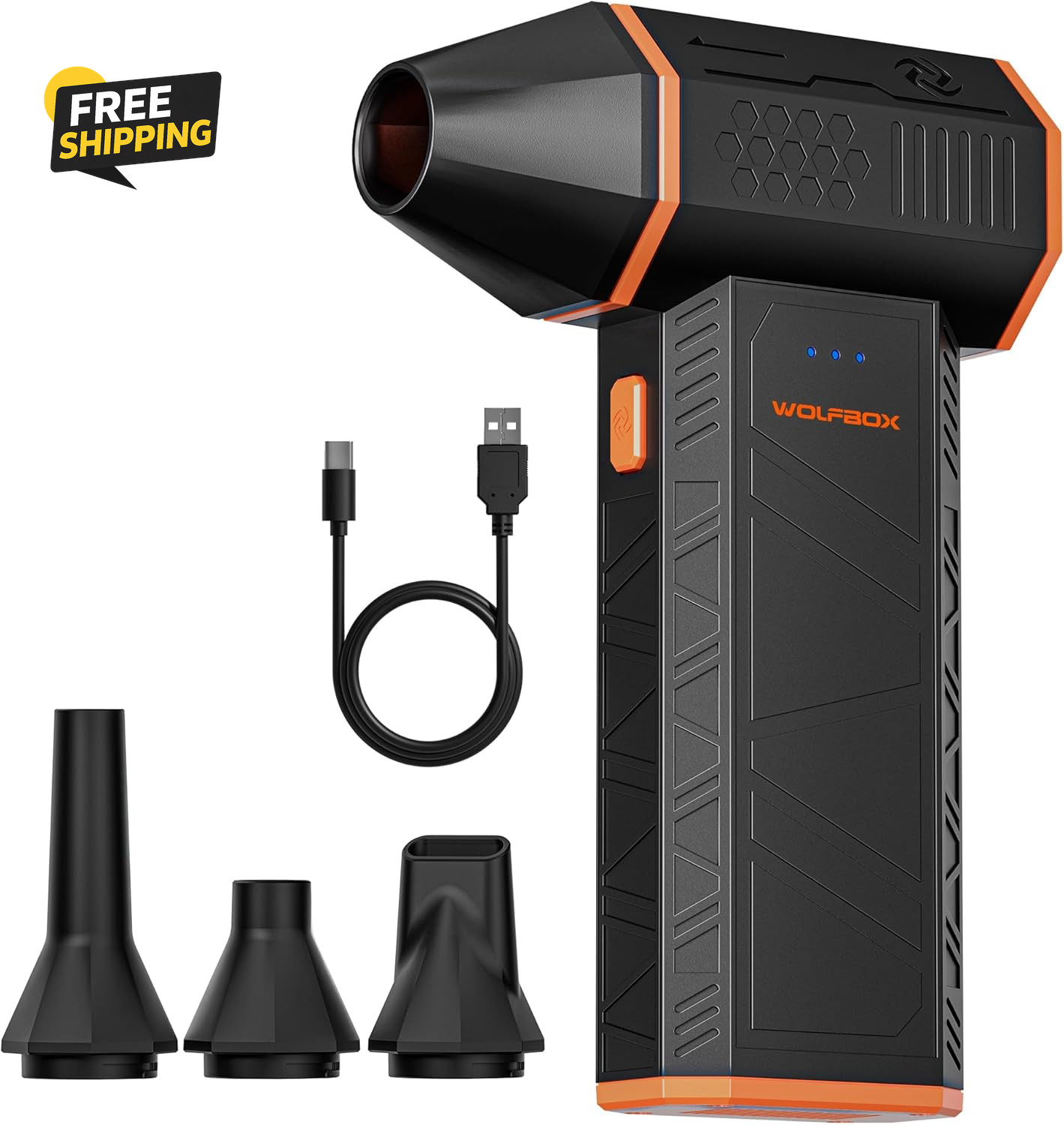 110000RPM Electric Air Duster Compressed Air Blower 3 Speed Rechargeable Mini