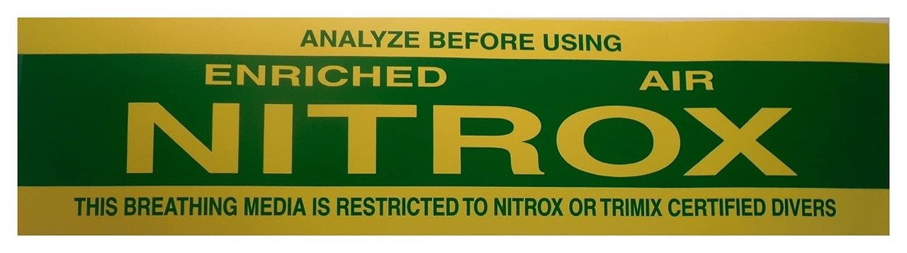 Marine Sports Nitrox Tank Decal 15 Inch Green
