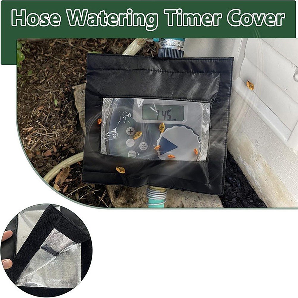 Outdoor Hose Timer Protector Cover with Transparent Window for Easy View