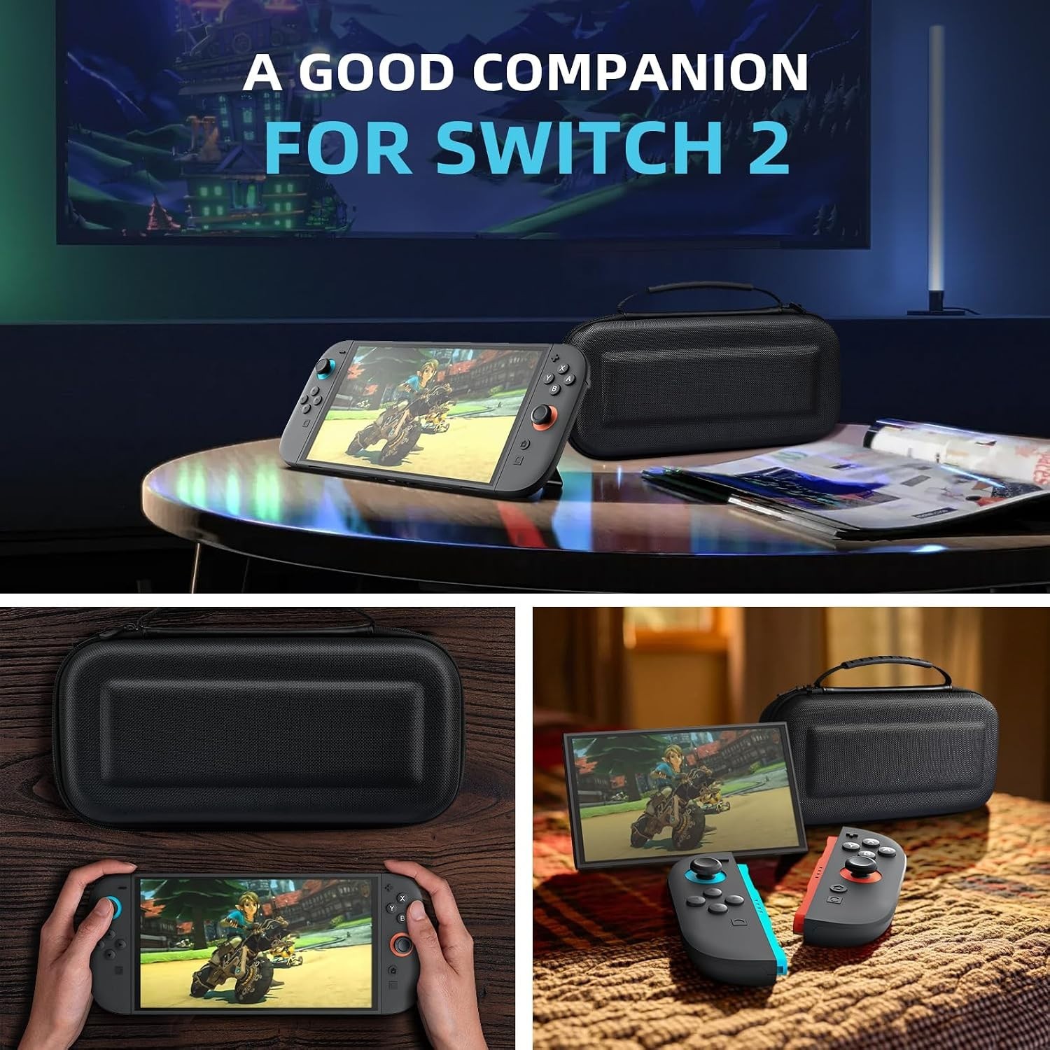 For Nintendo Switch 2 Carrying Case Bag Large Capacity Protective Hard Shell
