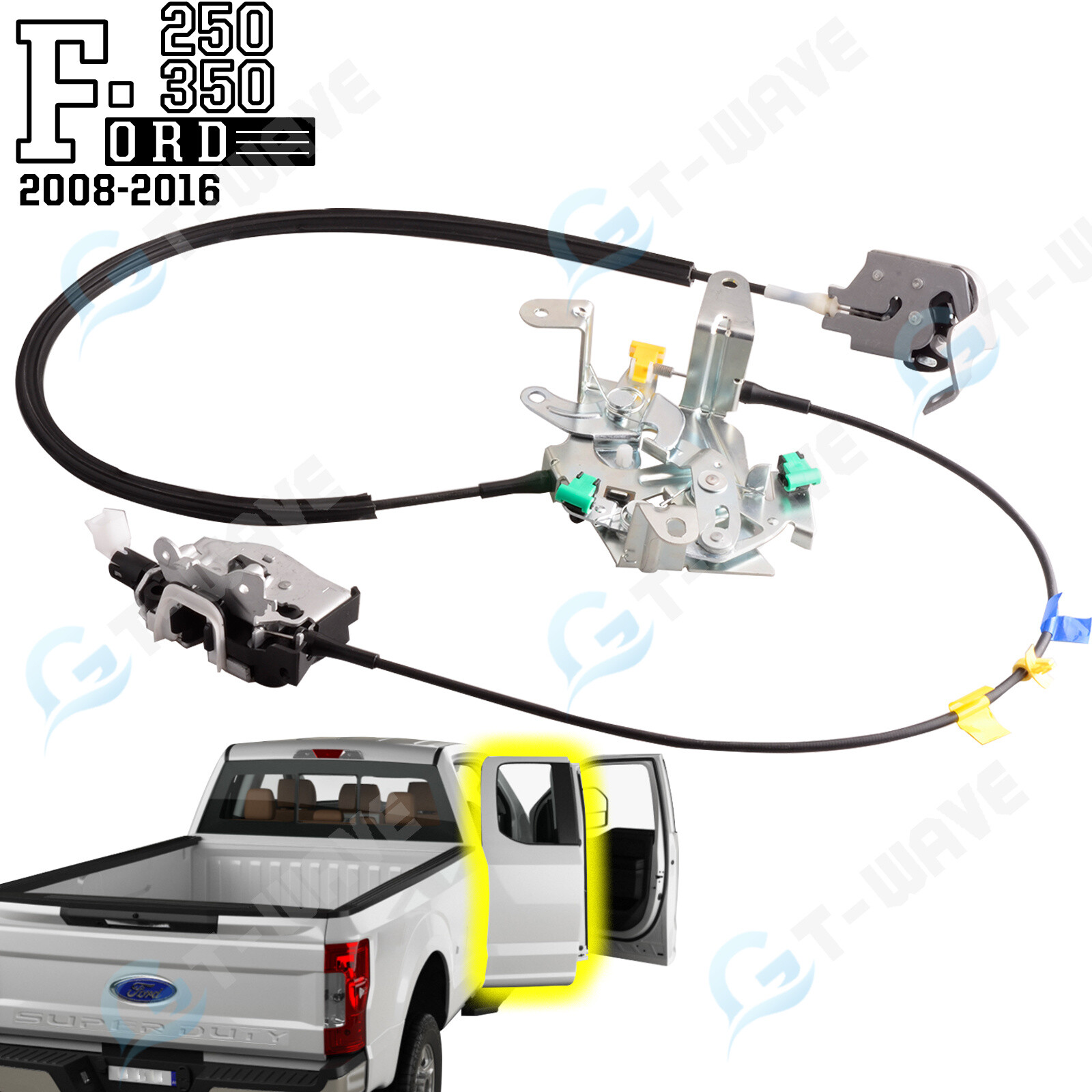 Rear Right Door Latch Lock Assembly for 2008-2016 Ford F-250 F-350 Super Duty