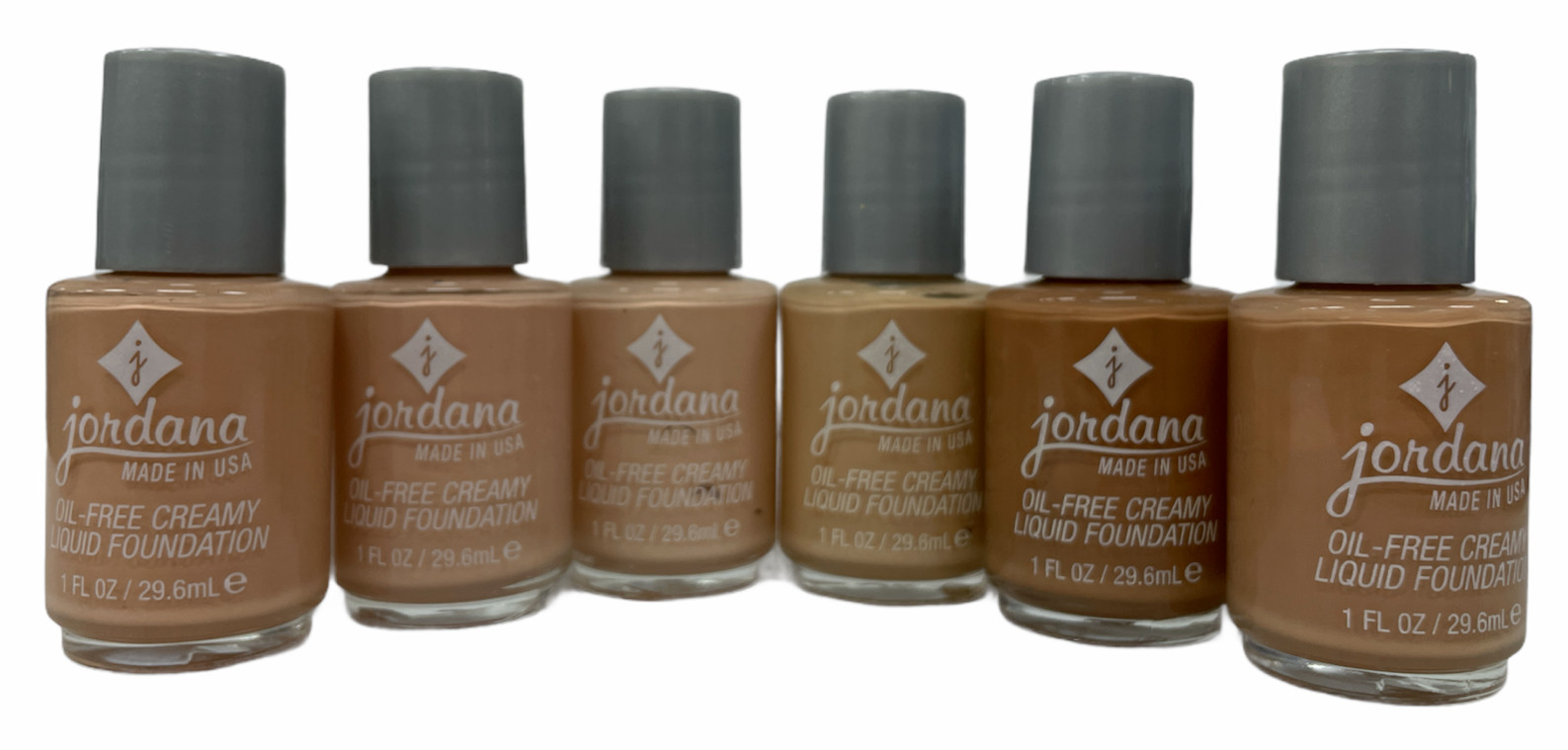 Jordana Oil-Free Creamy Liquid Foundation (1oz/29.6mL) LOT OF 2; NEW
