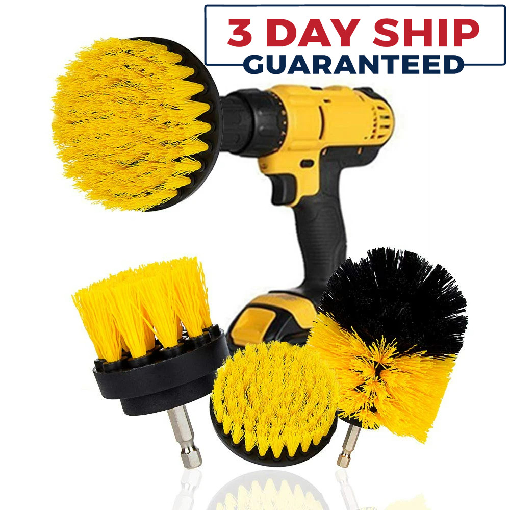 Cepillos de limpieza sepillos para taladros lavar baños carros taladro juego 3pc