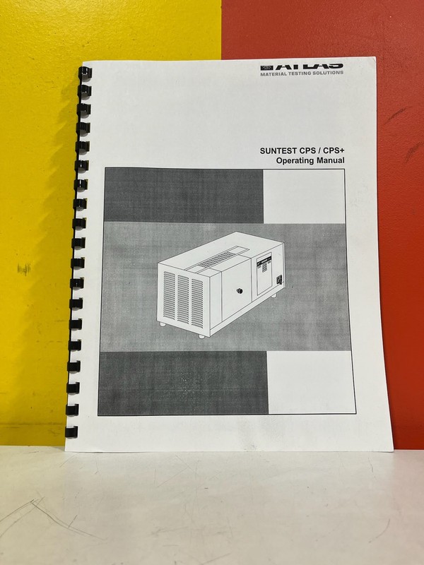 MATERIAL TESTING SOLUTIONS SUNTEST CPS / CPS+ Power Supply Operating Manual