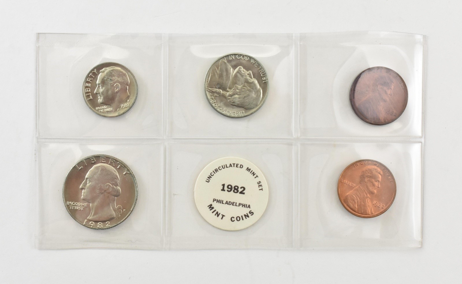 1982 Uncirculated Mint Set In Envelope *8202