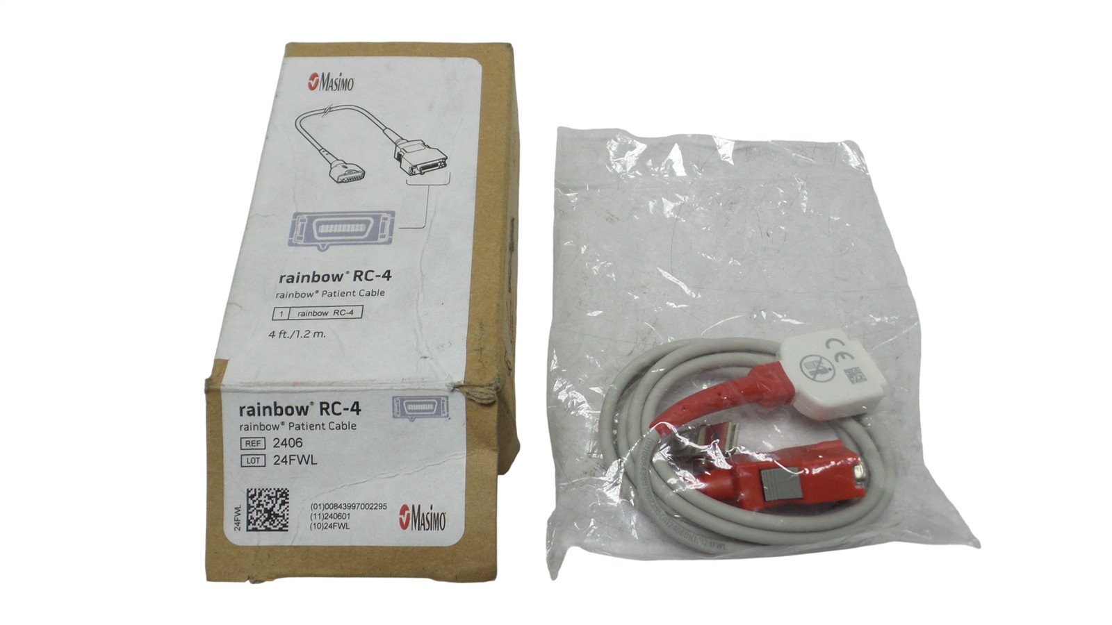 Masimo 2406 Rainbow RC-4 Patient Cable - Free Shipping