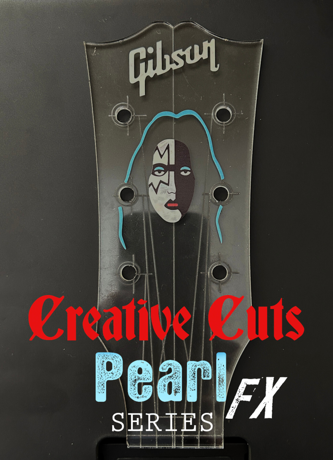 Spaceman Ace Frehley headstock vinyl decal logo for electric guitar diy projects