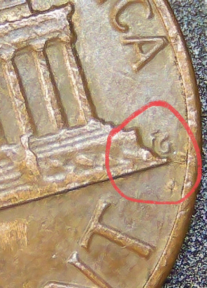 1985 P Lincoln Cent, Cracked Die On The Reverse.