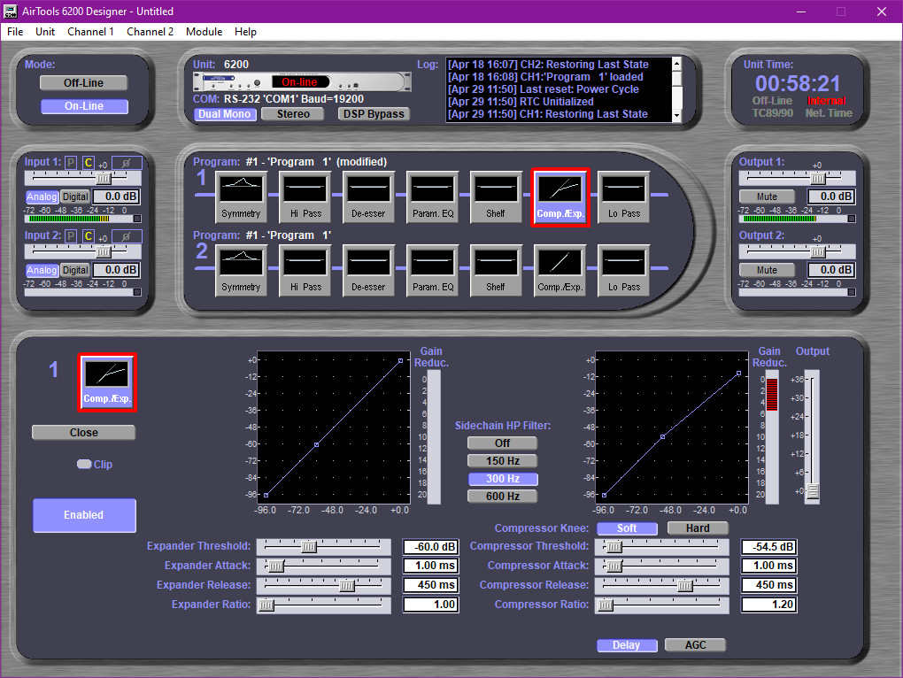 Airtools Symetrix 6200 Digital Mic Preamplifier Voice Speech Processor **READ**