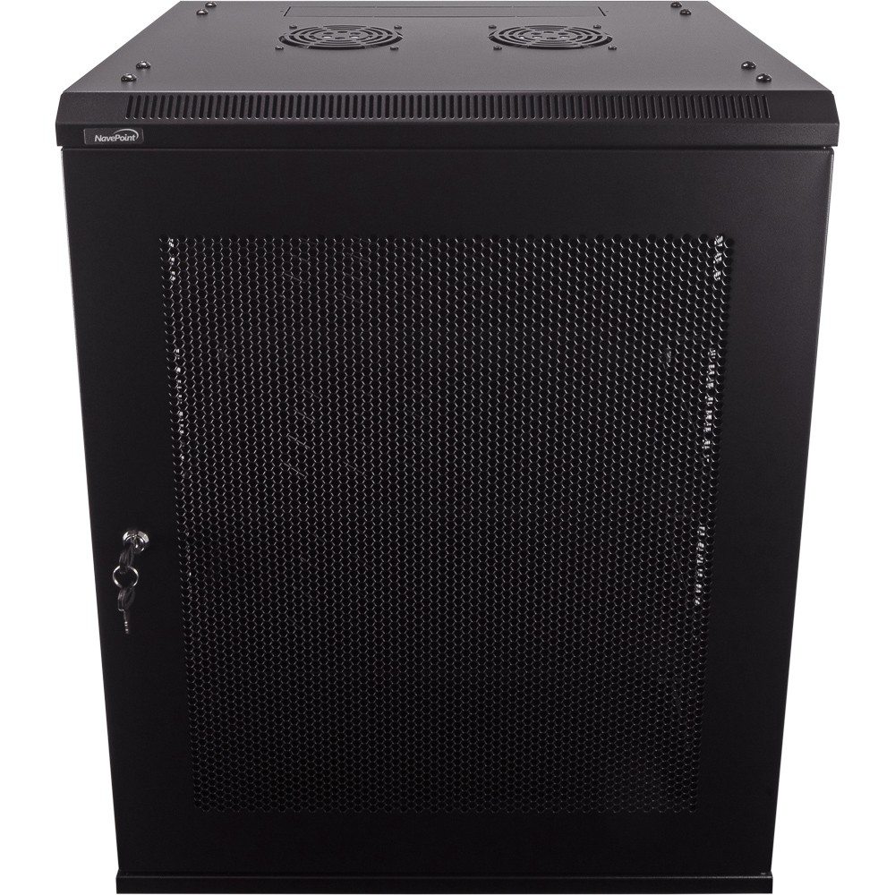 15U IT Wall Mount Network Server Data Cabinet Rack Perforated Door w/shelves