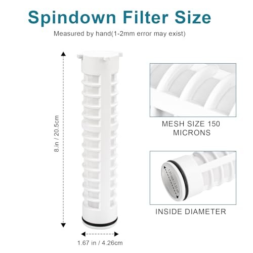 1-1/2" 100 Mesh Spin Down Filter Screen Replacement Rusco/Vu-Flow, Well Water