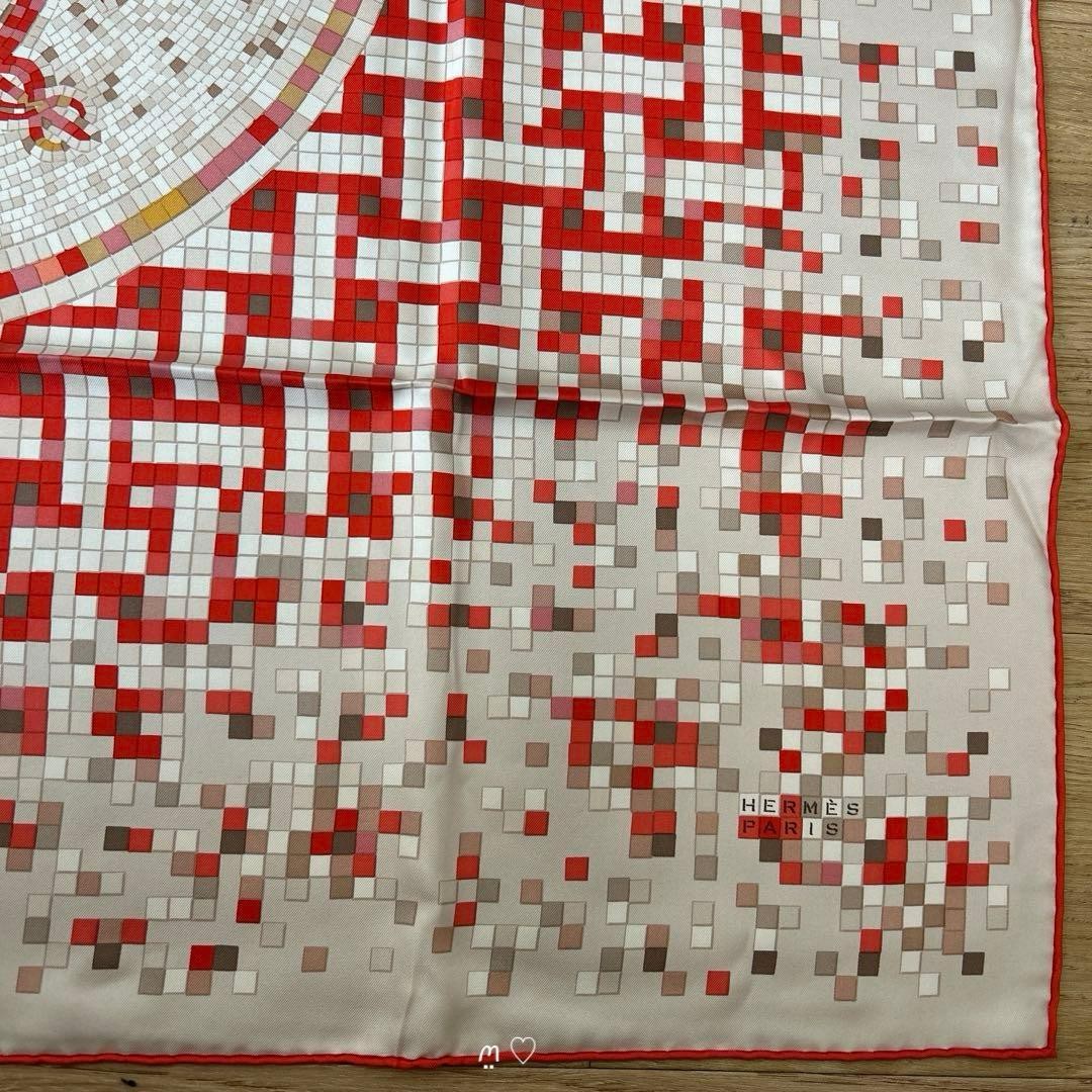 HERMES 90cm Silk Scarf MOSAIQUE AU 24 Logo Carriage Motif