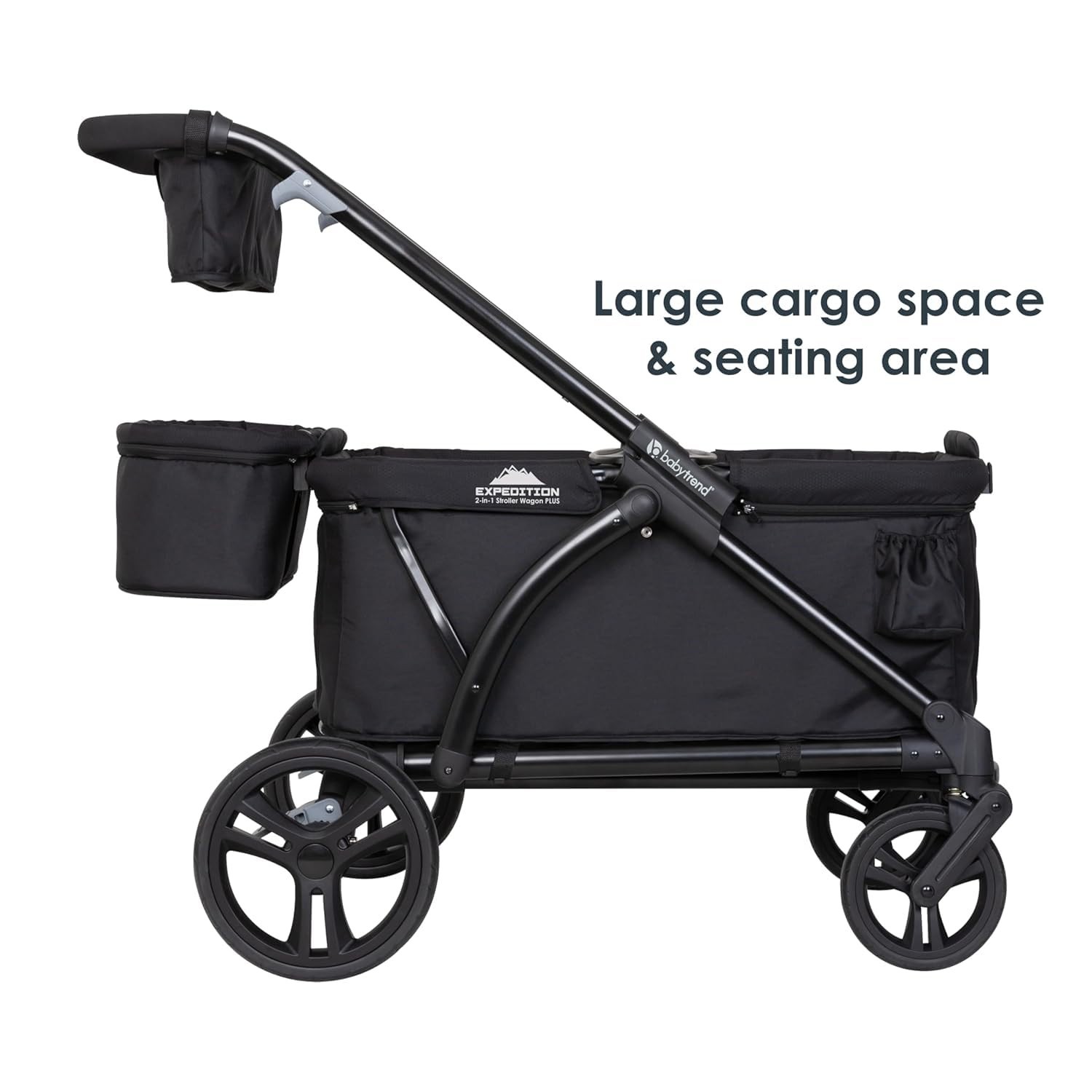 Expedition 2 in 1 Stroller Wagon Plus Ultra Black with Extra Large Cargo Space