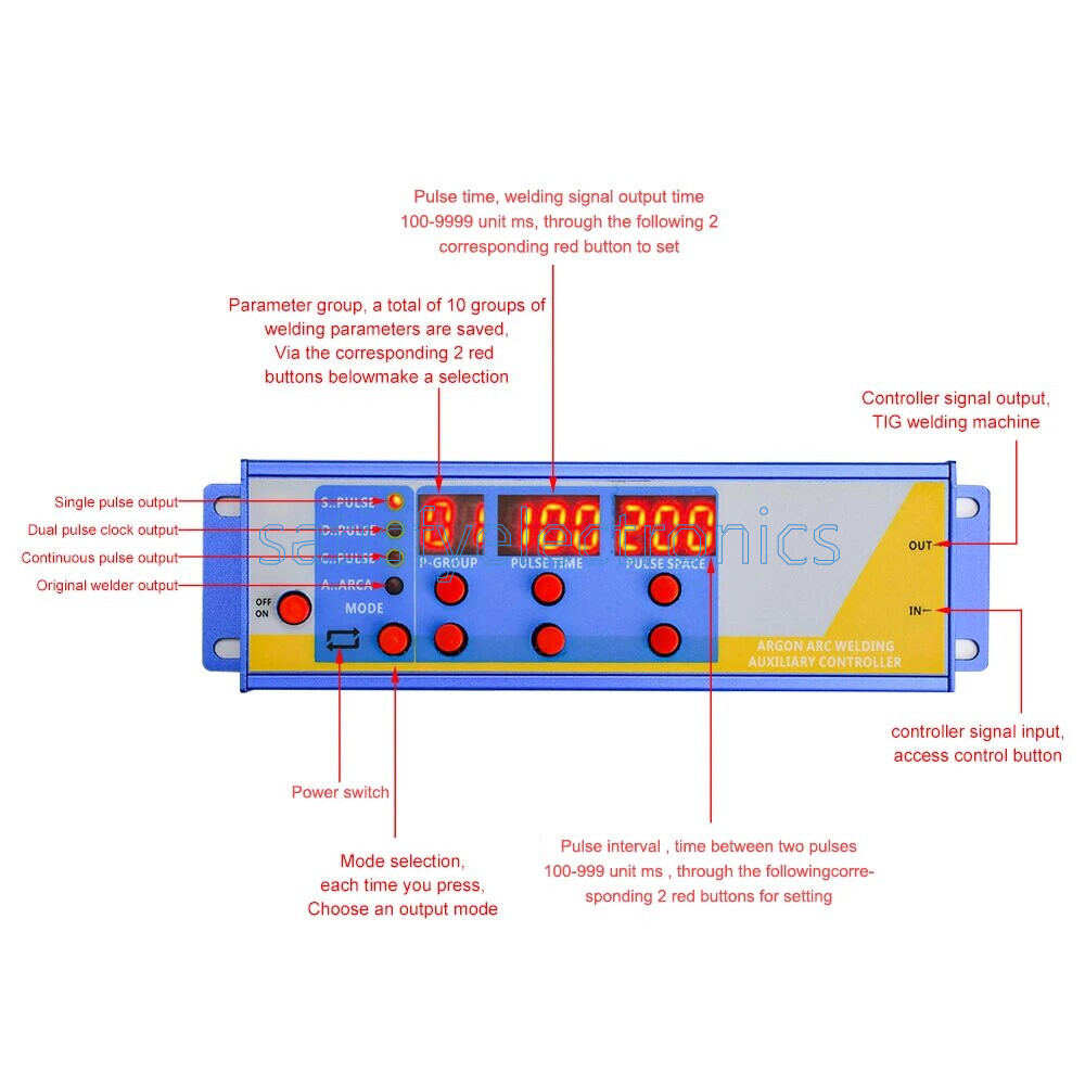 Argon Arc Welding Retrofit Cold Welding Spot Machine Pulse Auxiliary Controller