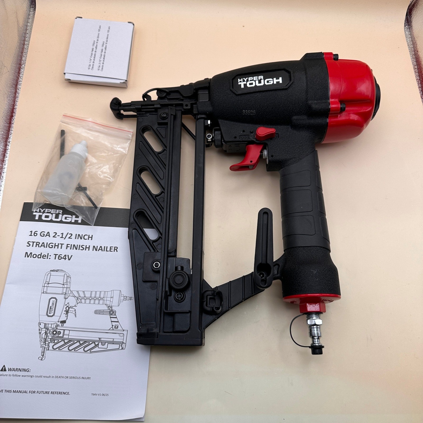 Hyper Tough 16-Gauge 2-1/2-inch Penumatic Straight Finish Nailer