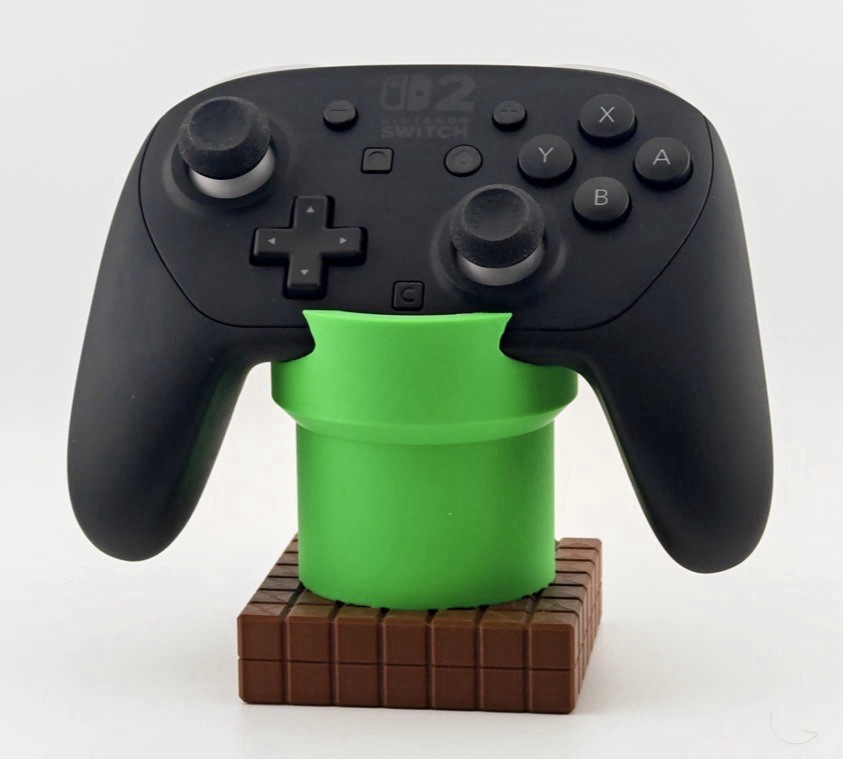 Nintendo Switch 2 Pro Controller Holder Stand Mario Pipe & Game Card Holder