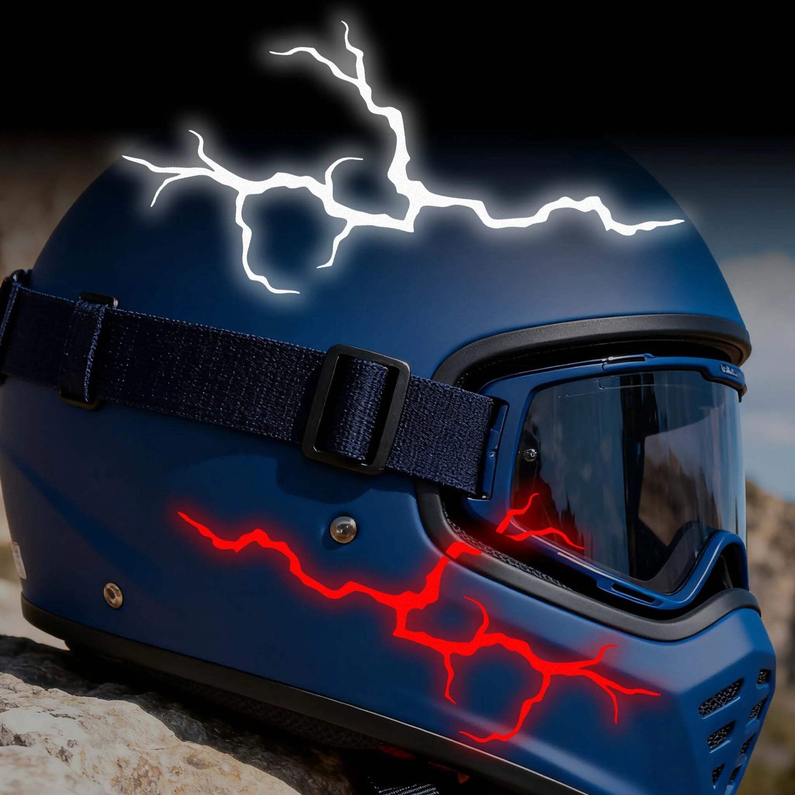 Reflective Lightning Waterproof Vinyl Decals for Motorcycle Helmet and Scooter