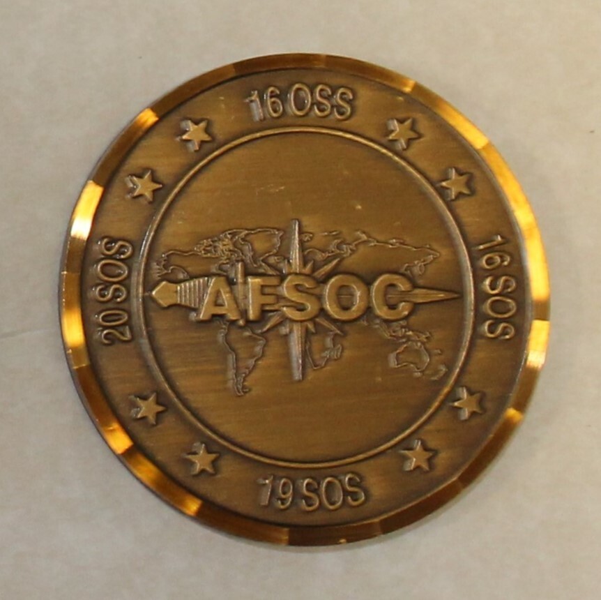 16th Special Operations Group AFSOC Air Force Bronze Challenge Coin