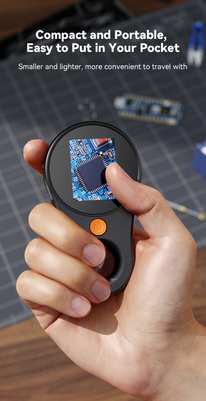 1080P 500X Digital Microscope 2Inch Screen Video Coin Microscope w/ MagnifyGlass