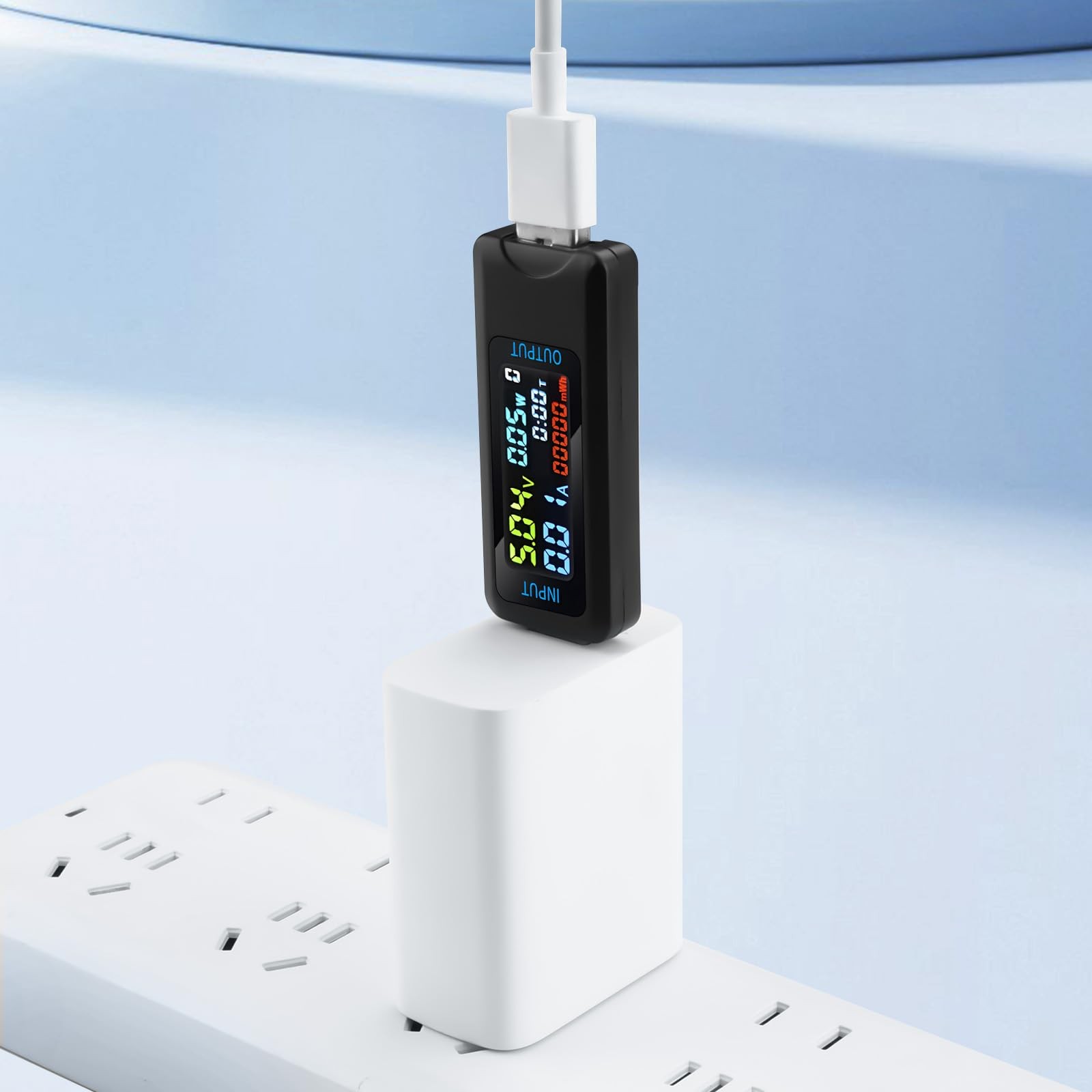 MultiFunctional Digital USB Tester DC 4.536V 08A Power Capacity Meter