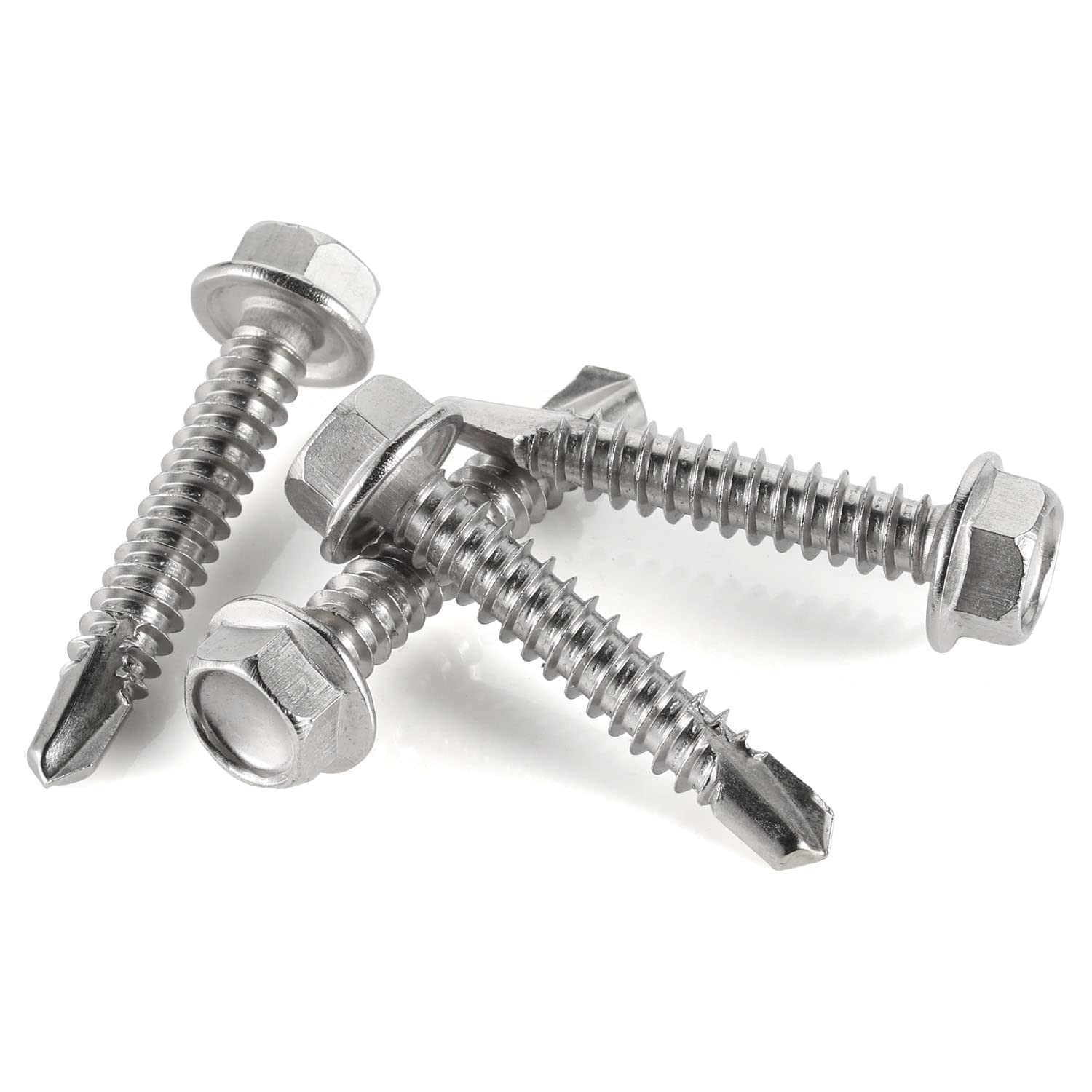 Mellewell #14 x 3/4" Hex Washer Head Self Drilling Screws, x 3/4