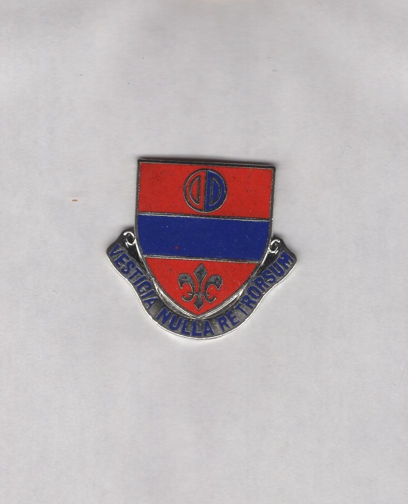 US Army 116th Field Artillery FA crest DUI clutchback c/b badge G-23