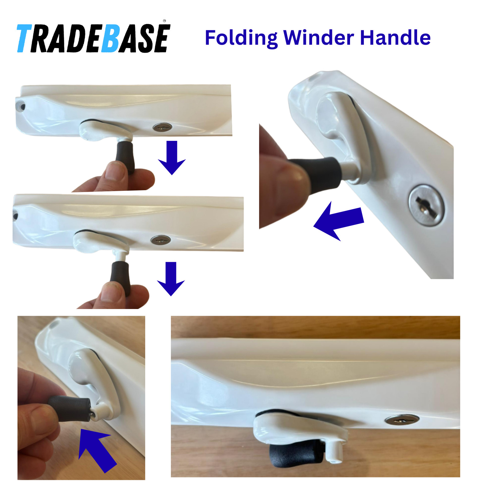 TRADEBASE Window Winder Black- Lockable Keyed Alike