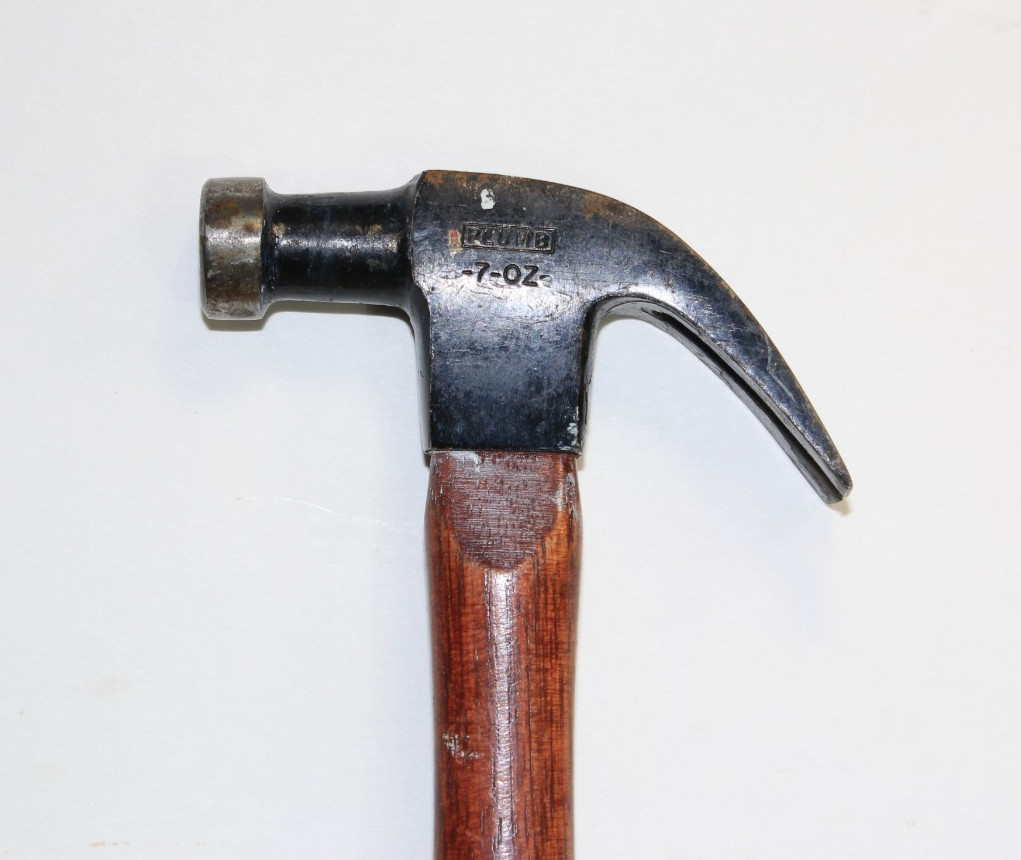 Vintage Plumb Leader 7 oz Curved Claw Hammer 83 finish carpentry 11.5" long USA
